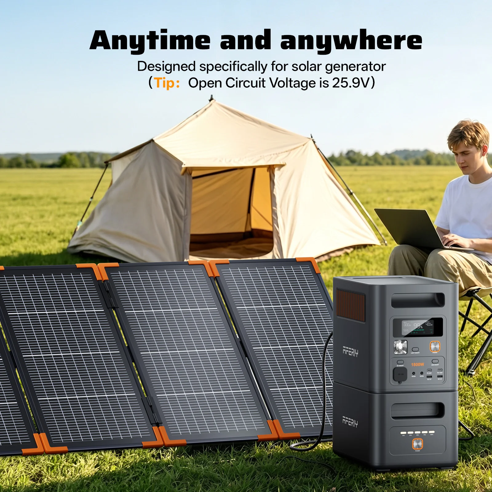 AFERIY SA200 200W Bifacial Portable Solar Panel - Image 4